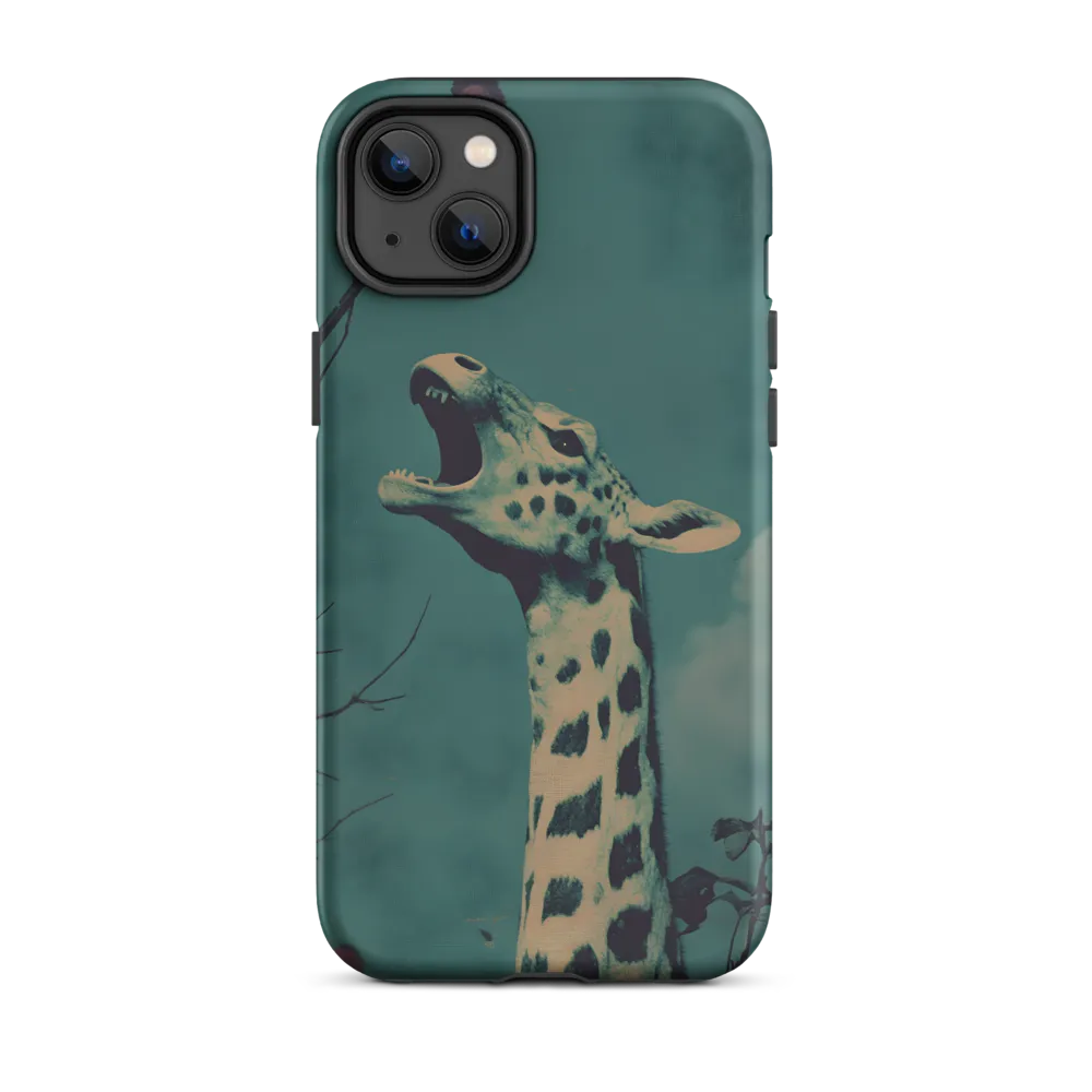 Giraffe Reaching for Flowers | Phone Case