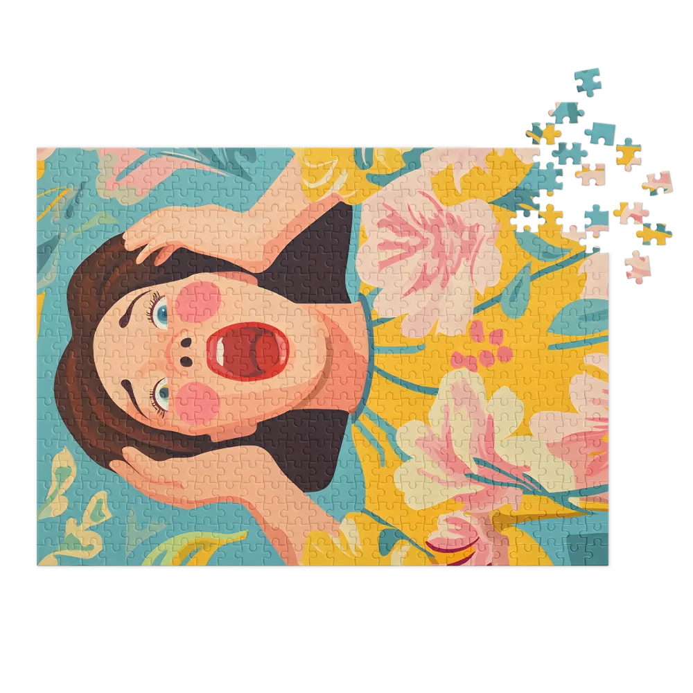 The Floral Scream 
 Jigsaw Puzzle in Tin Box