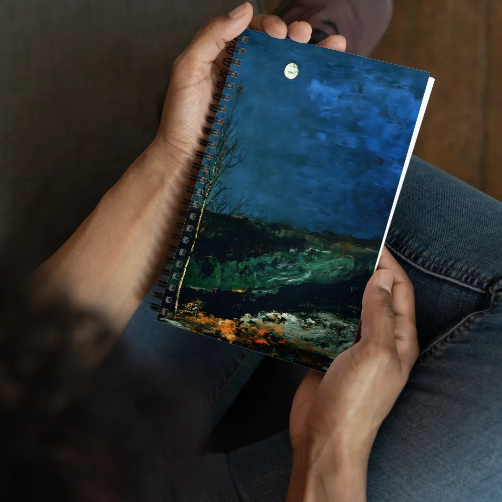 Moonlit Landscape Nocturne 
 Spiral Notebook | 140 pages