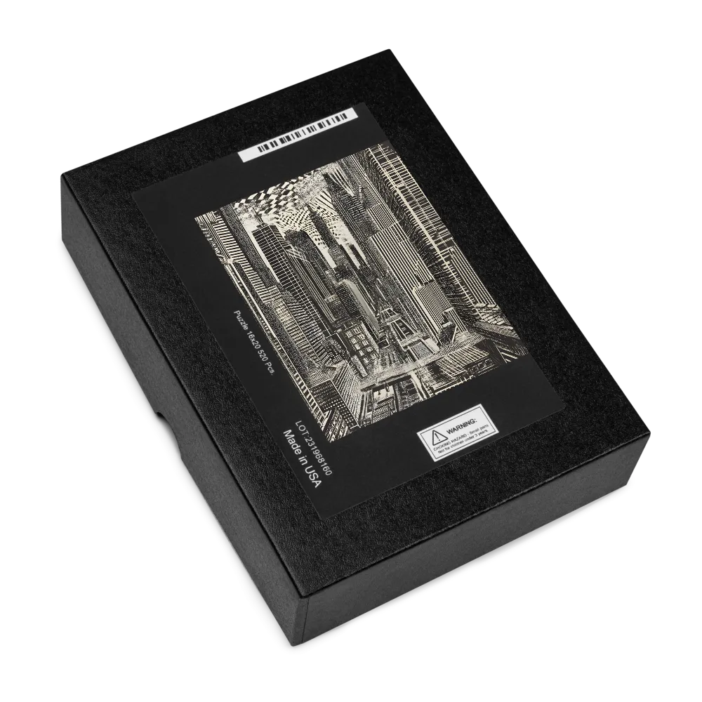 Urban Optical Illusion 
 Jigsaw Puzzle in Tin Box