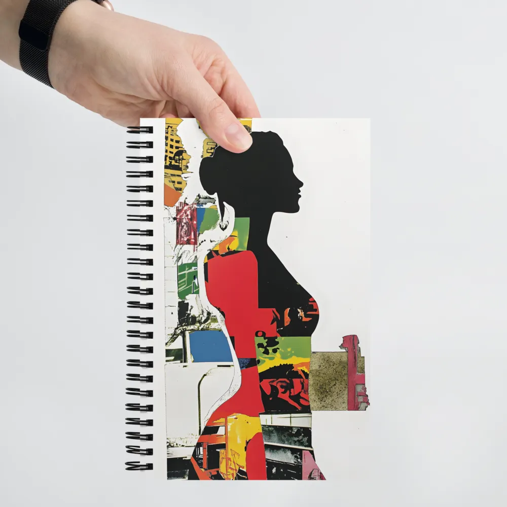 Fragmented Silhouette 
 Spiral Notebook | 140 pages