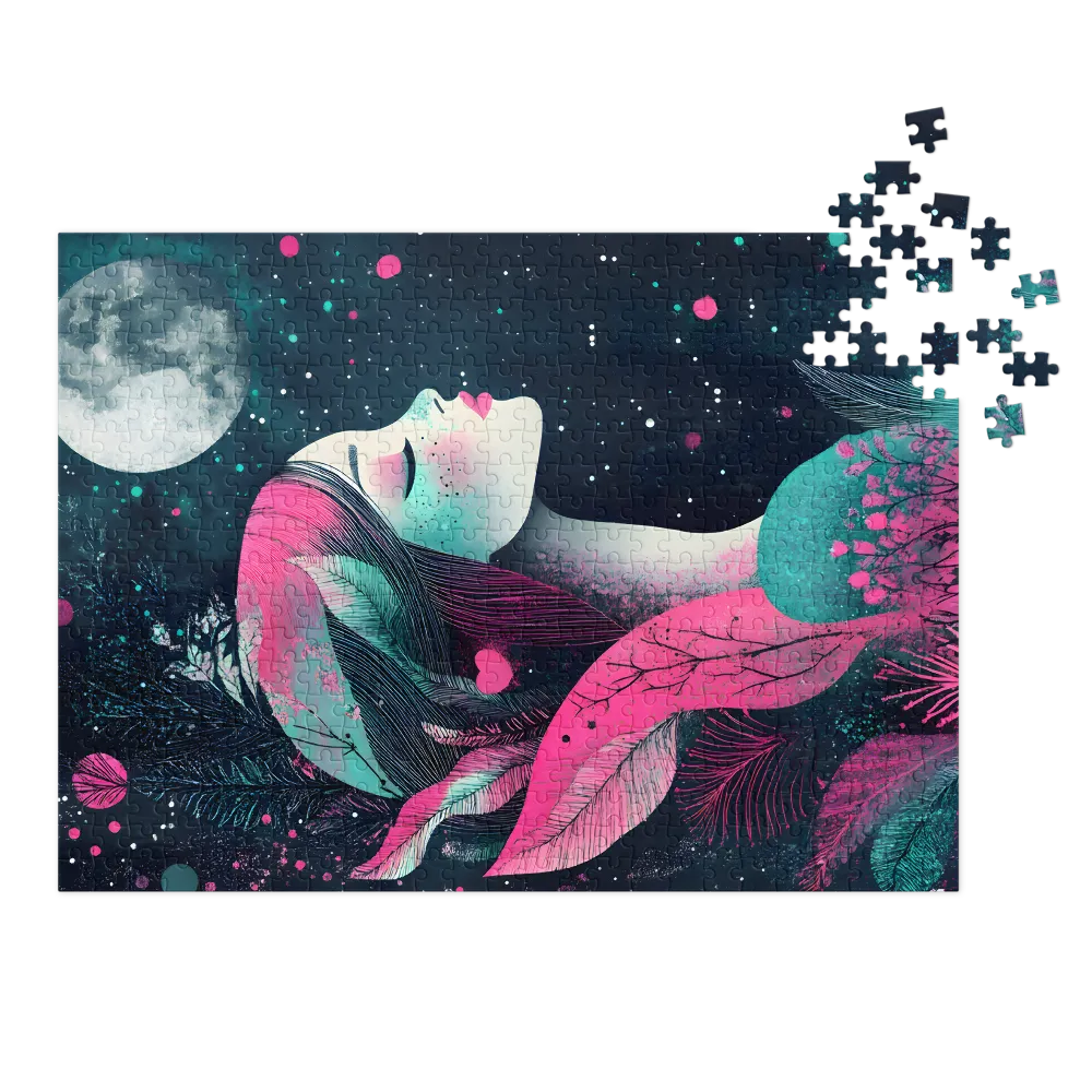 Surreal Woman with Nature Elements