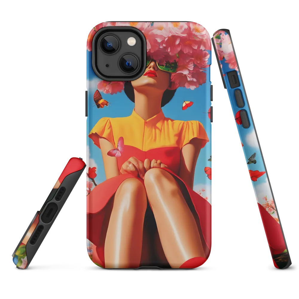 Surreal Woman with Flowers and Butterflies | Phone Case