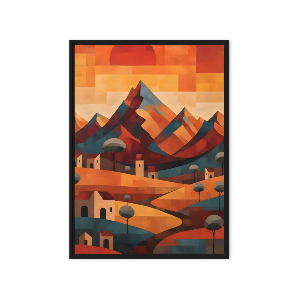 Geometric Mediterranean vistas in faceted planes — Heavy impasto patchwork