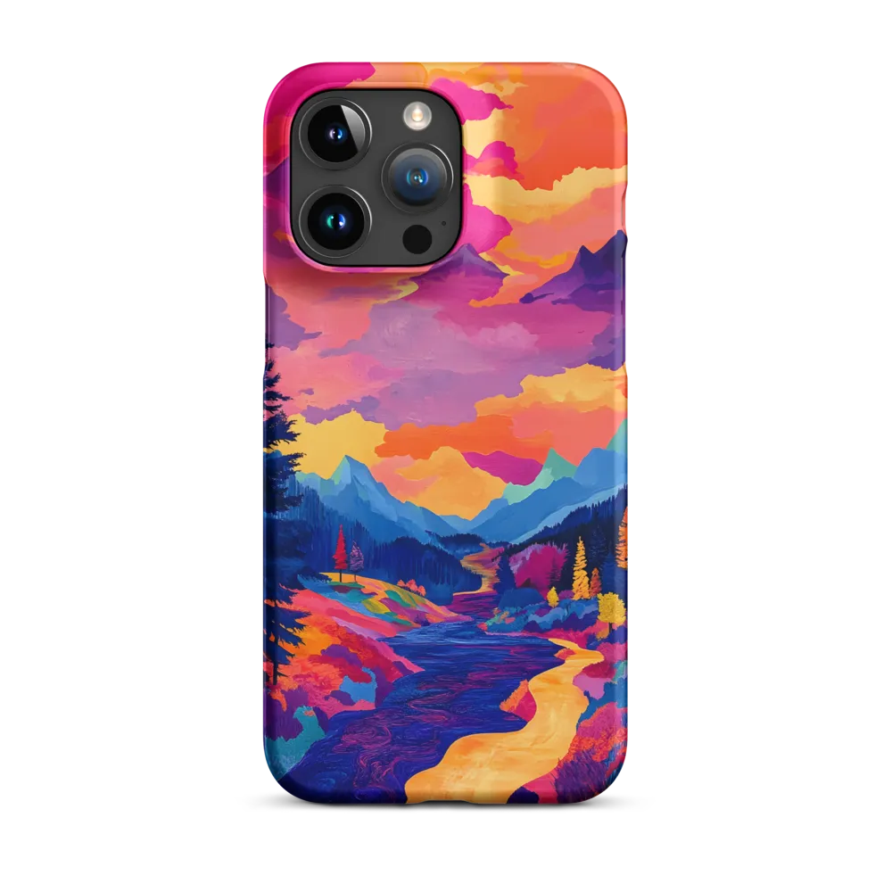 Colorful Surreal Landscape with River | Phone Case