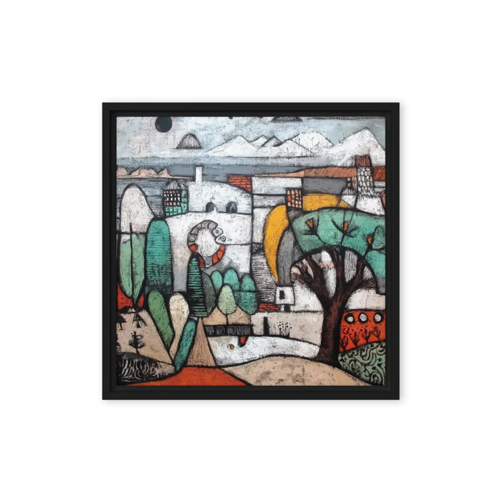Terracotta Valley 
 Canvas with Brown Frame