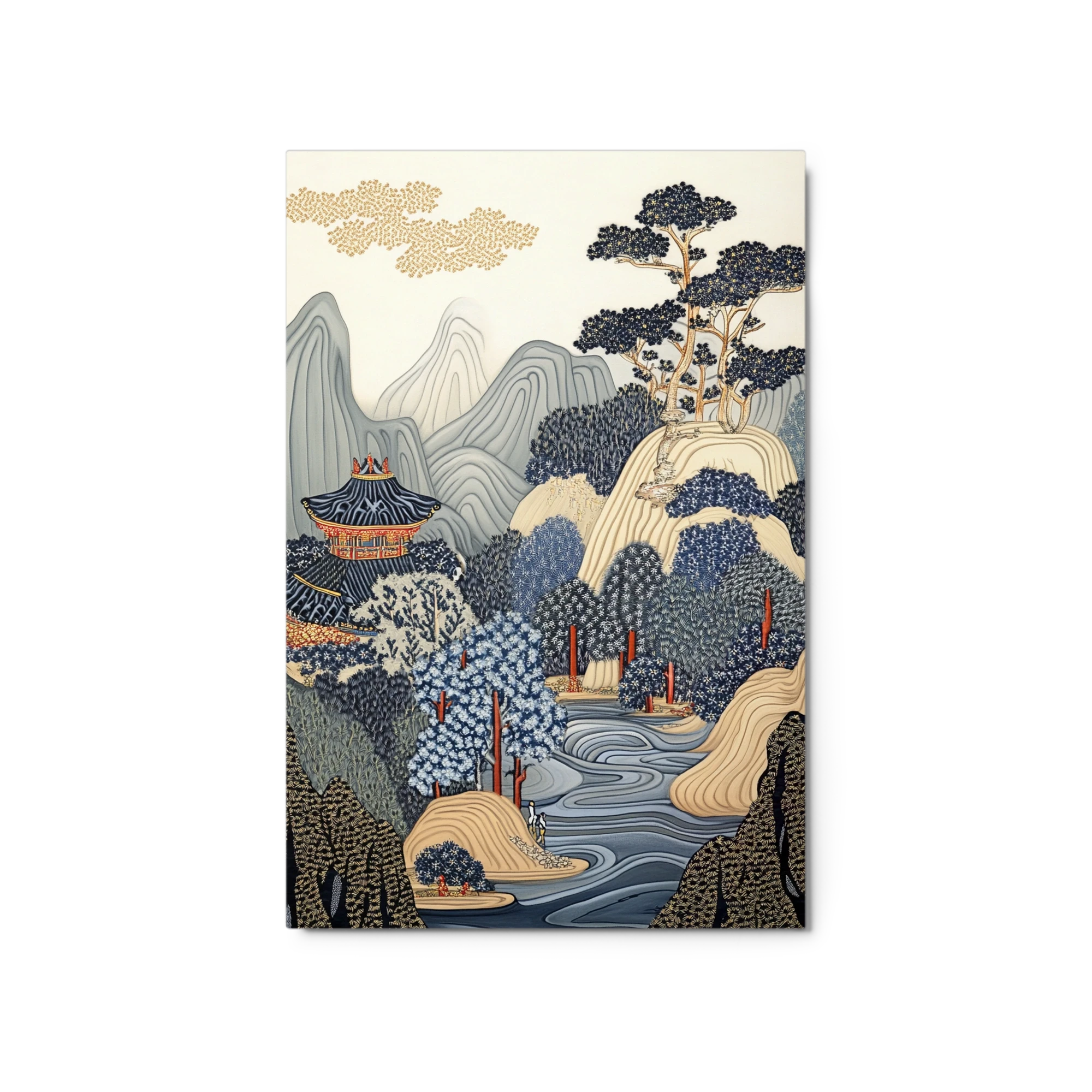 Traditional Oriental Landscape Illustration