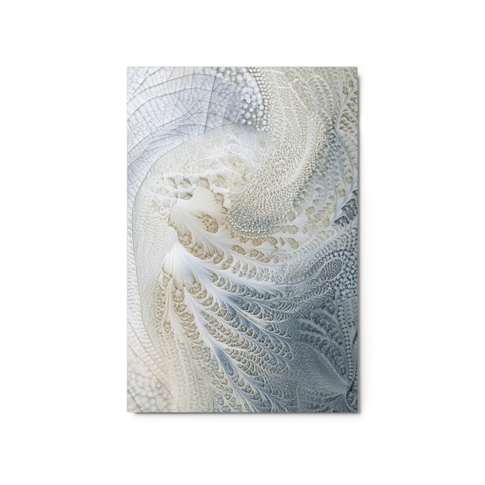 Abstract Fractal Patterns in White and Blue