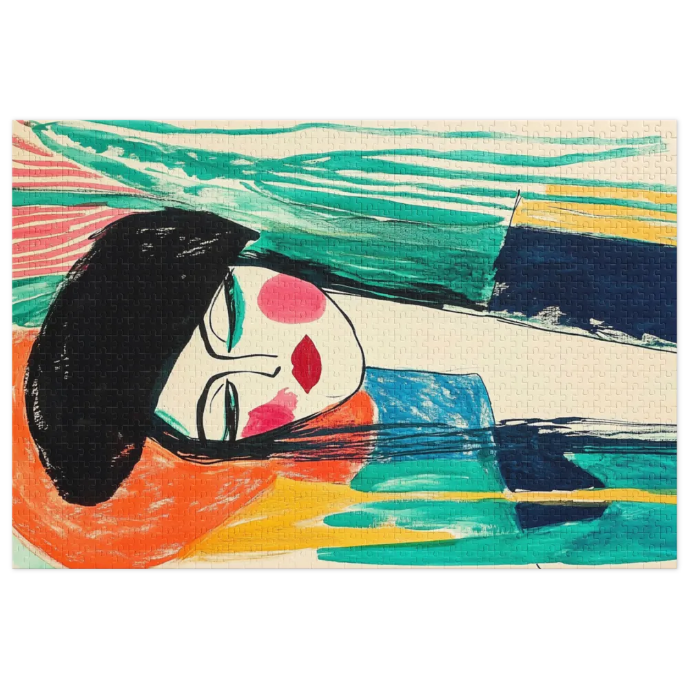 Modern Abstract Female Portrait | Jigsaw Puzzle (252/520 pieces)