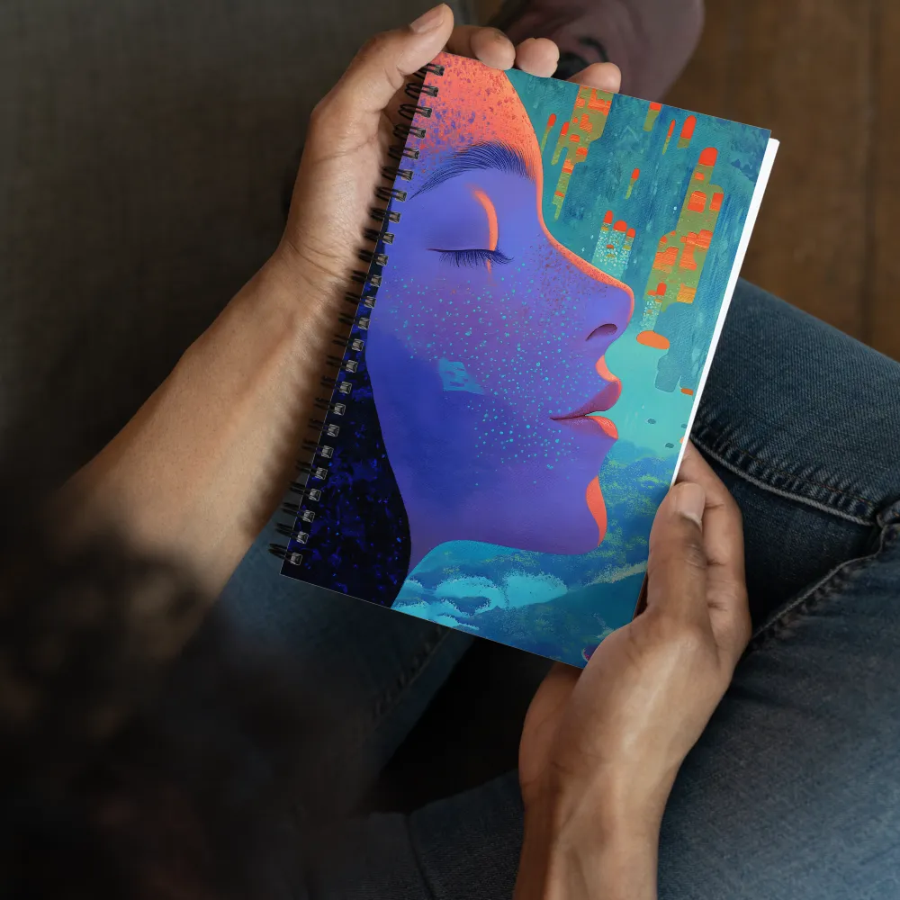 Awakening in a Neon Dreamscape 
 Spiral Notebook | 140 pages
