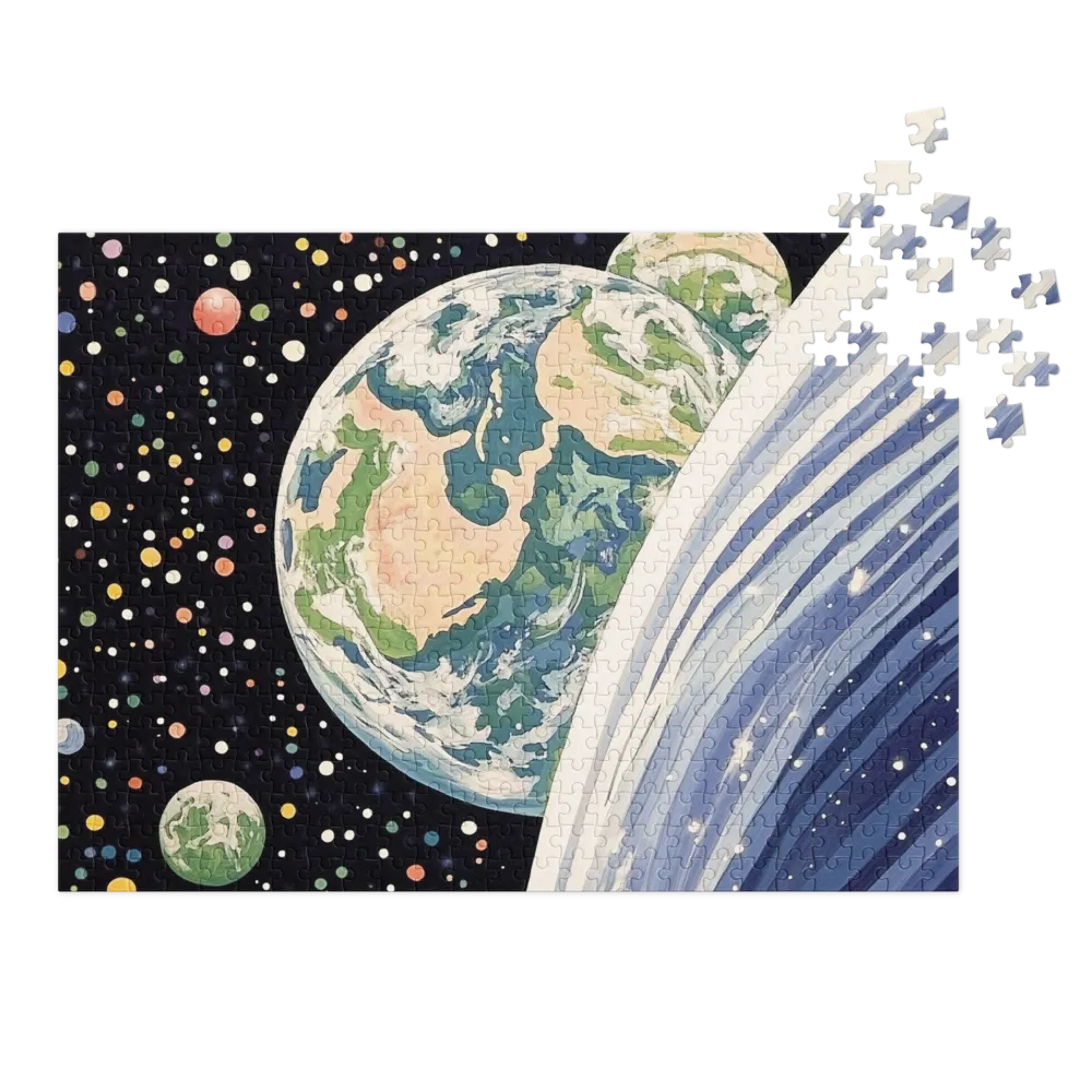 Surrealistic Earth in Space