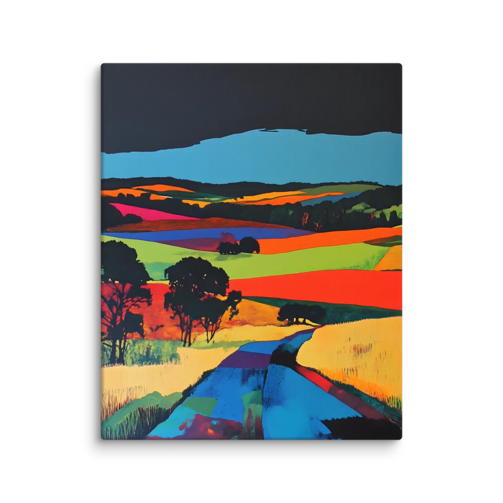 Fields of Vivid Hues 
 Canvas | 30″x 30″