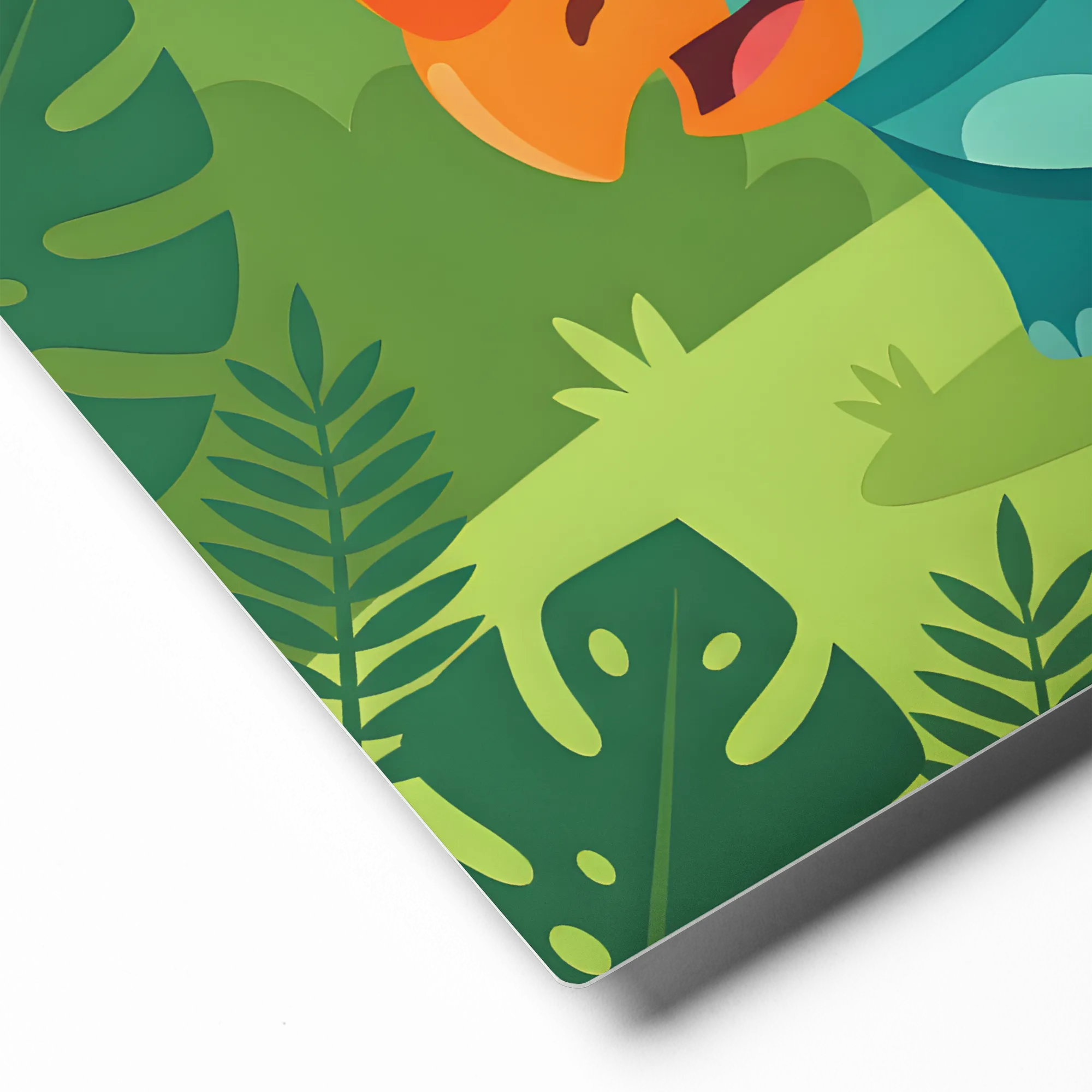 Friendly Triceratops in Jungle 
 Canvas | 8″x 8″