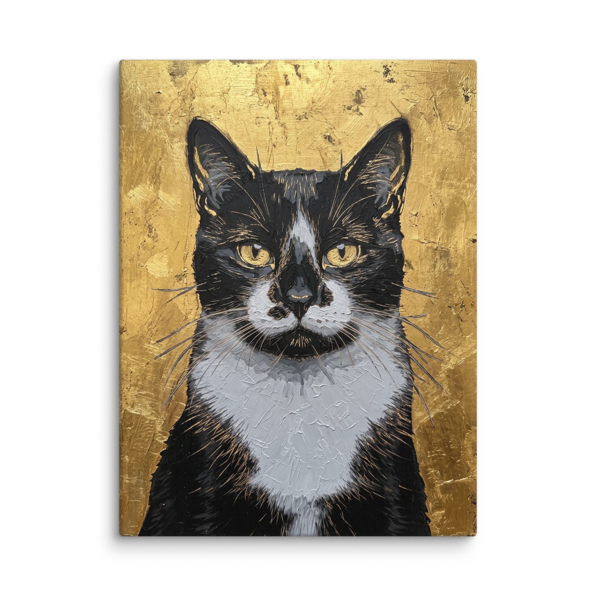 Pet Portrait — Gold Impasto