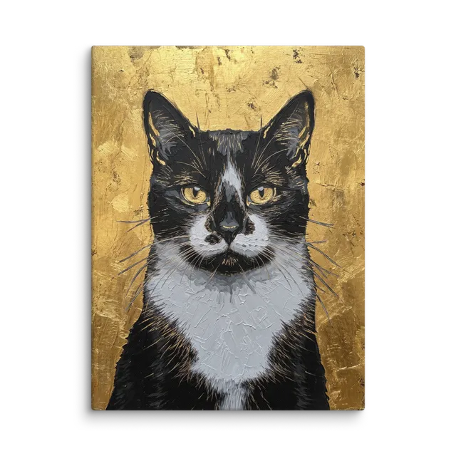 Pet Portrait — Gold Impasto