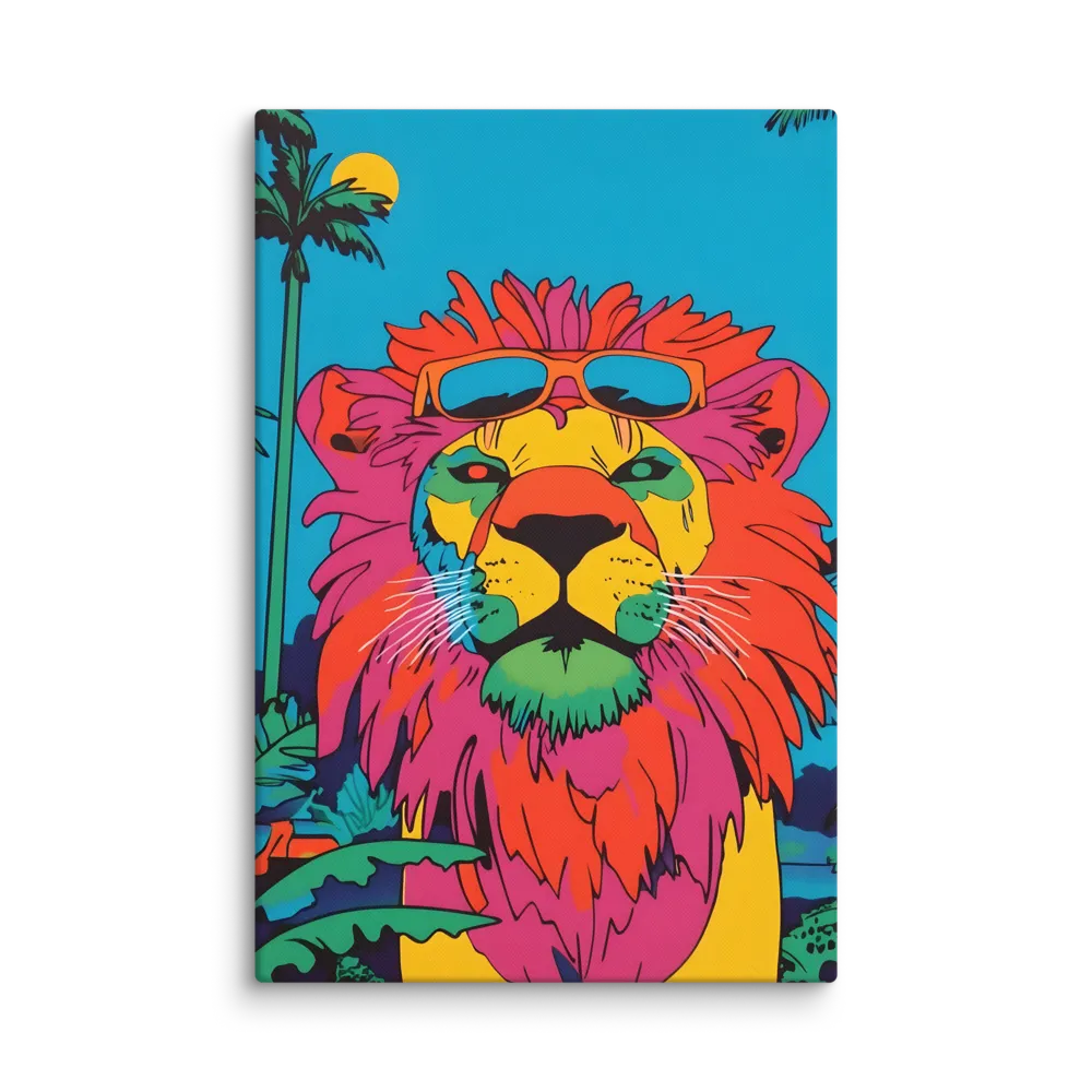Tropical Pop Lion 
 Canvas | 32″x 48″