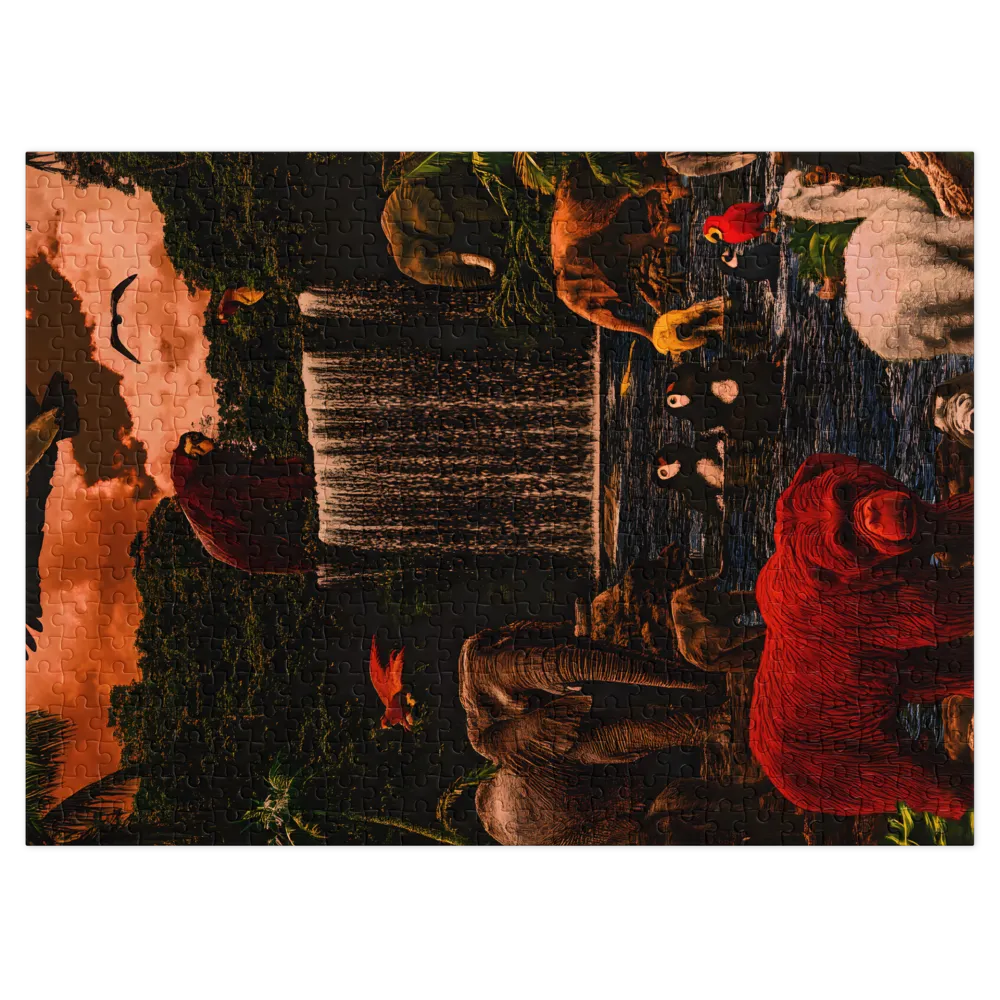 Surreal Jungle with Animals | Jigsaw Puzzle (252/520 pieces)