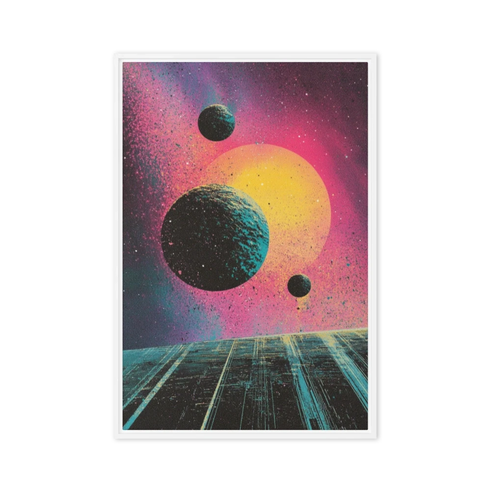 Cosmic Scene with Planets