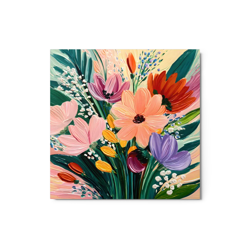 Vibrant Impasto Blooms
