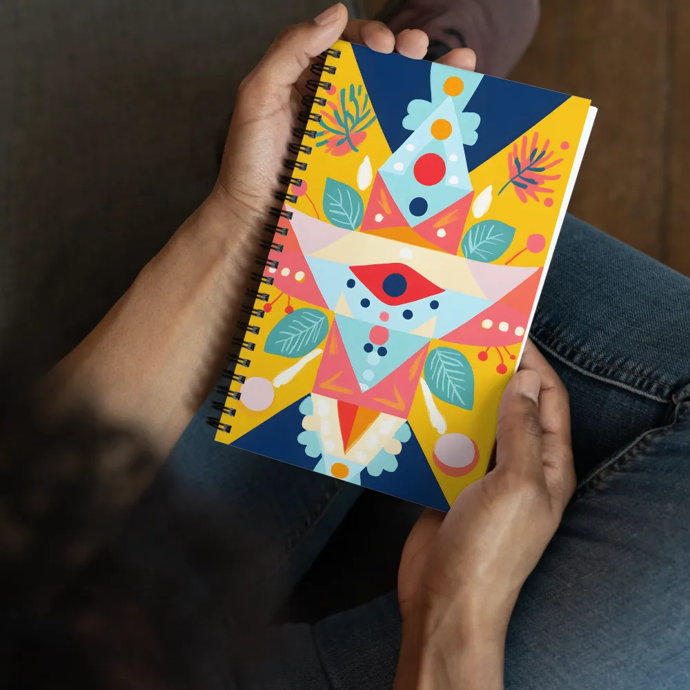Vibrant Folkloric Geometry 
 Spiral Notebook | 140 pages