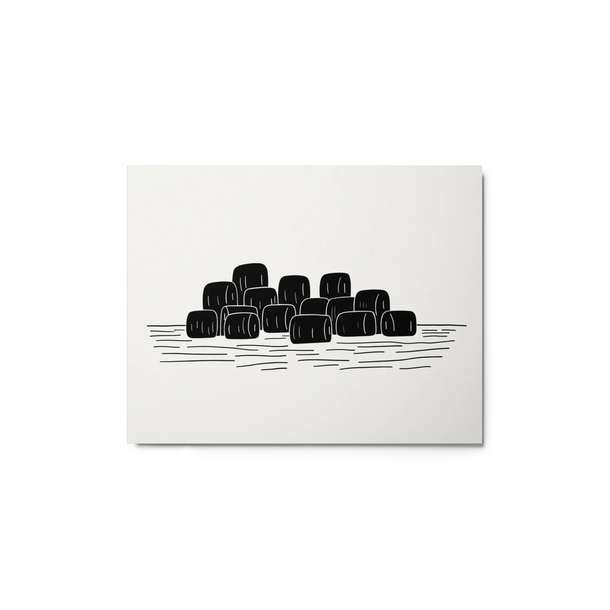 Stacked Hay Bales | Art Print