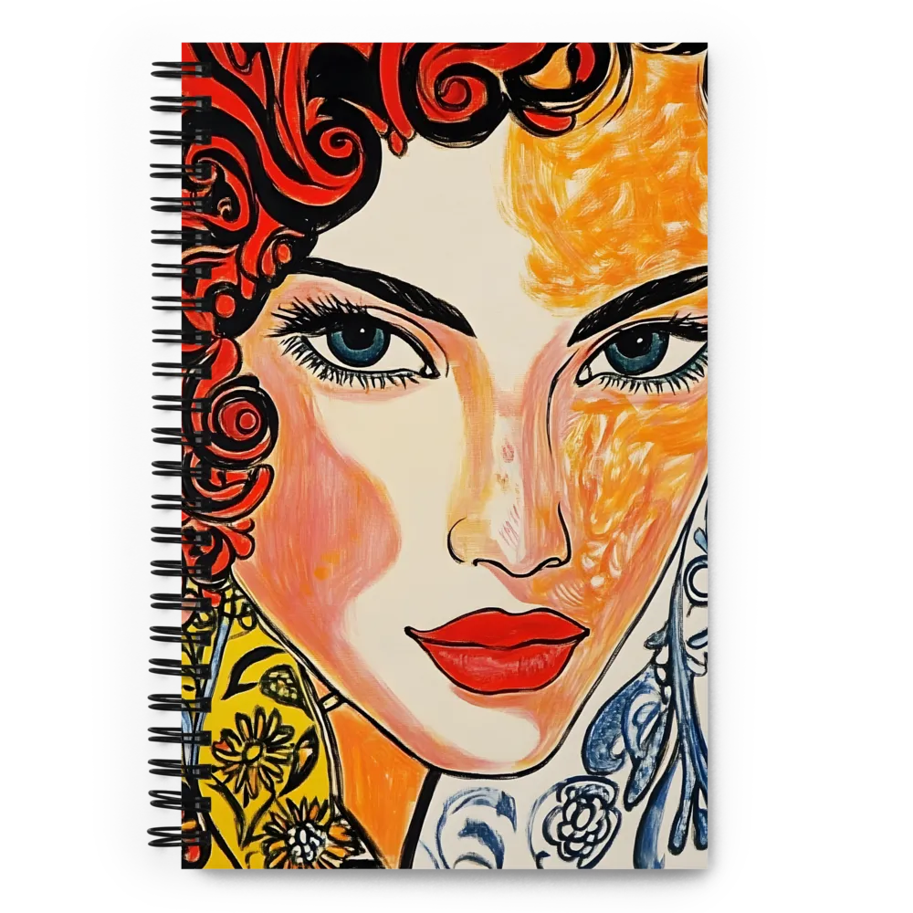 Vibrant Stylized Portrait 
 Spiral Notebook | 140 pages