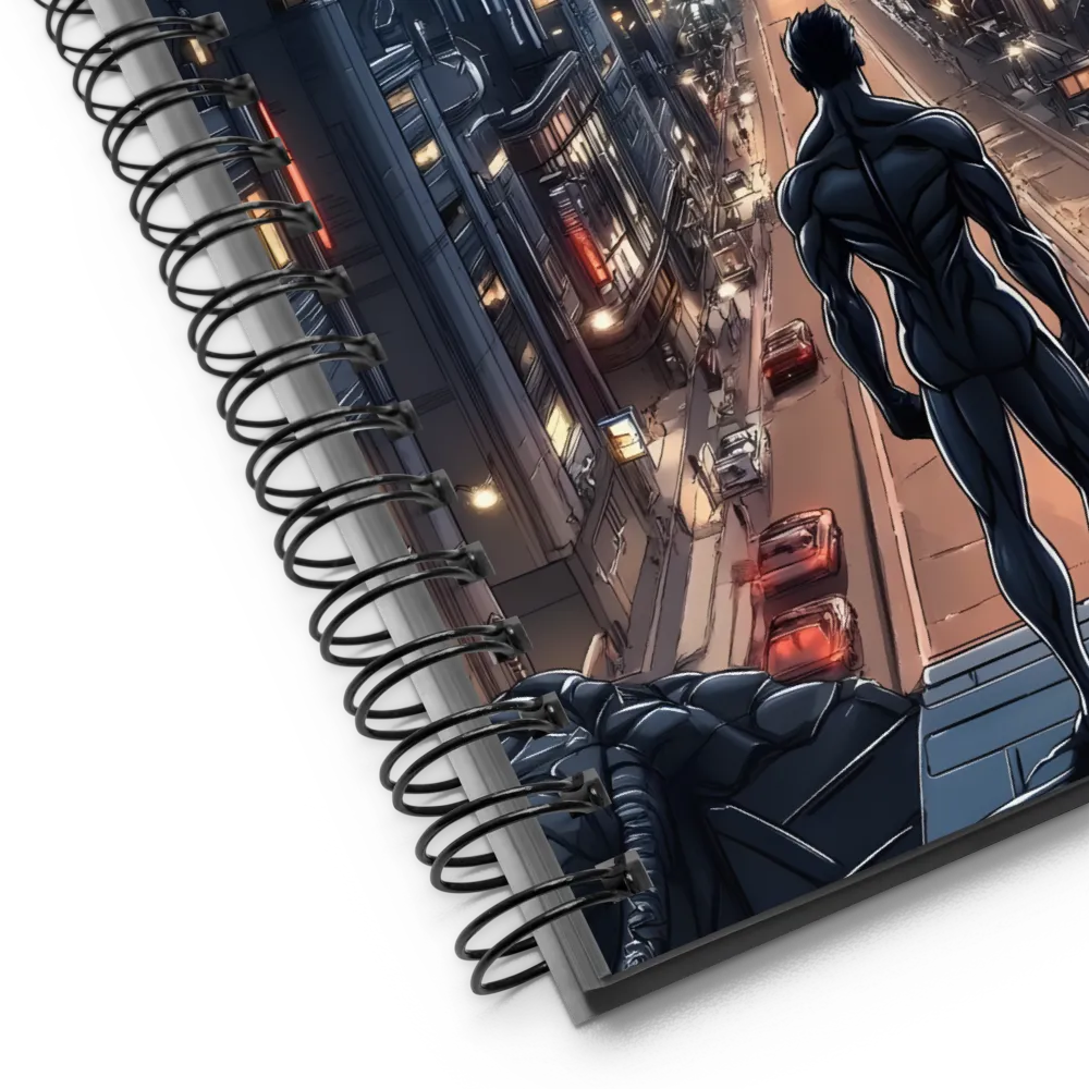 Guardian of the Neon Metropolis 
 Spiral Notebook | 140 pages