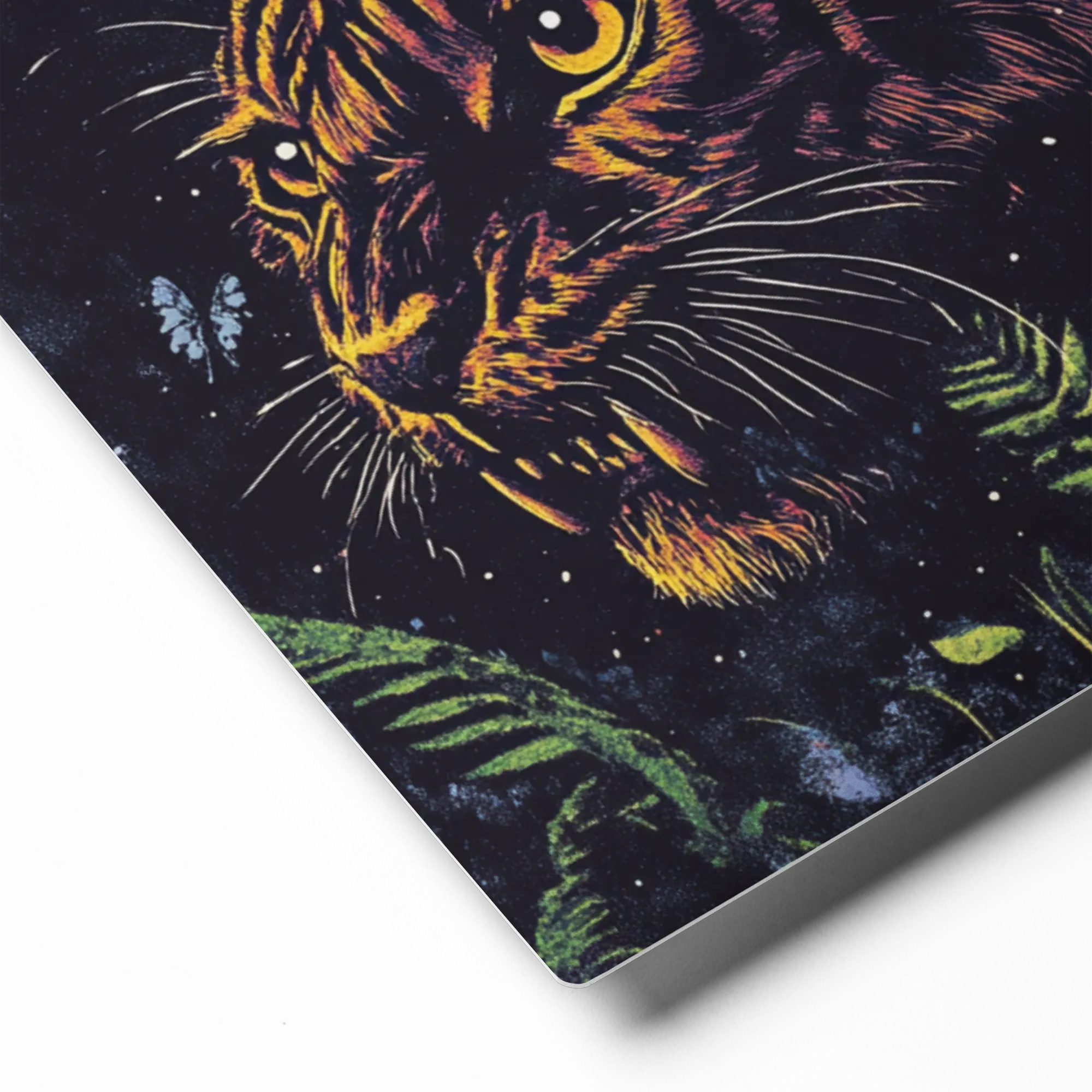 Midnight Roar 
 Poster with White Frame | 12″x 12″
