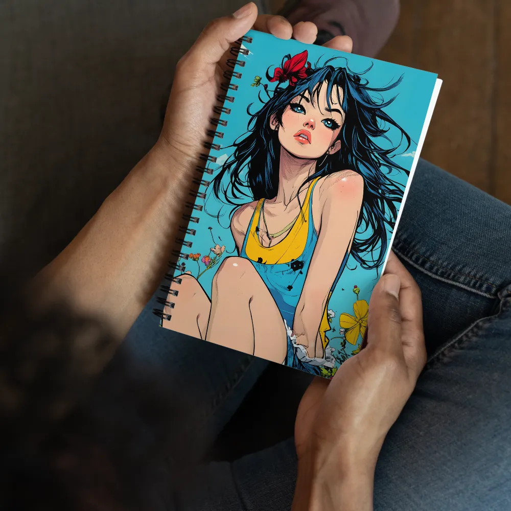 Summer Bloom Portrait 
 Spiral Notebook | 140 pages