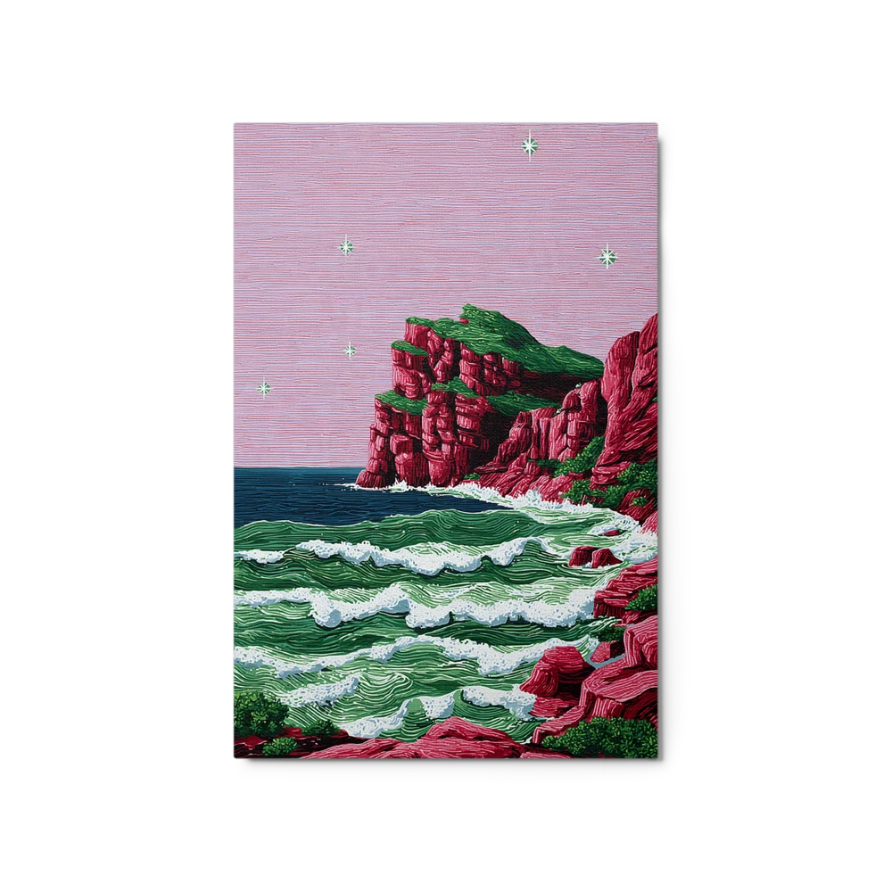 Red Cliffs and Emerald Sea | Art Print