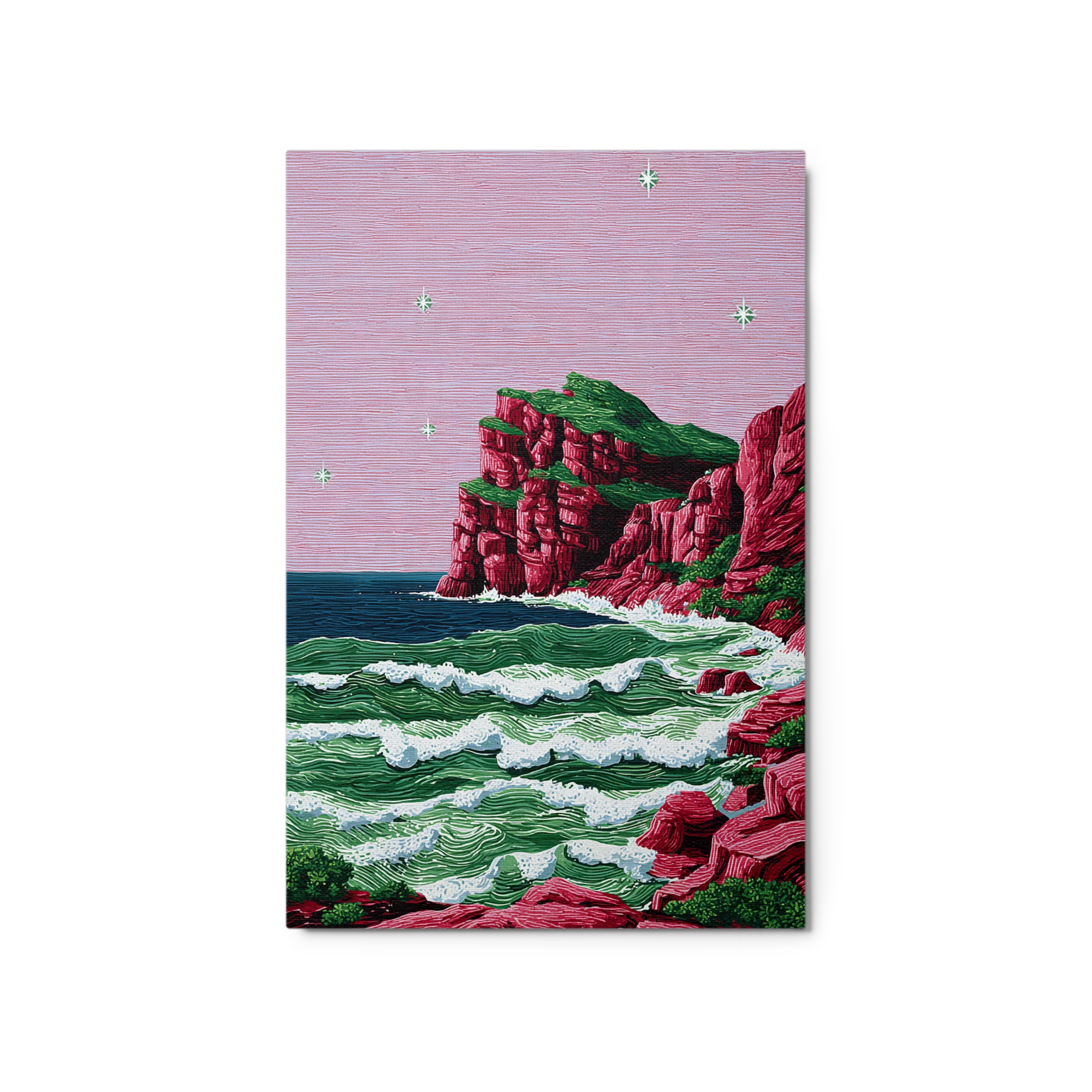 Red Cliffs and Emerald Sea