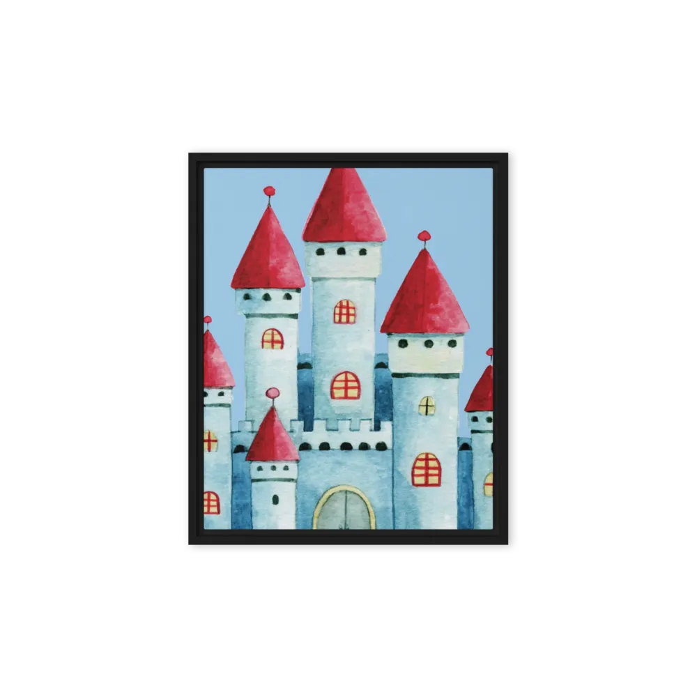 The Crimson Citadel 
 Canvas with Brown Frame