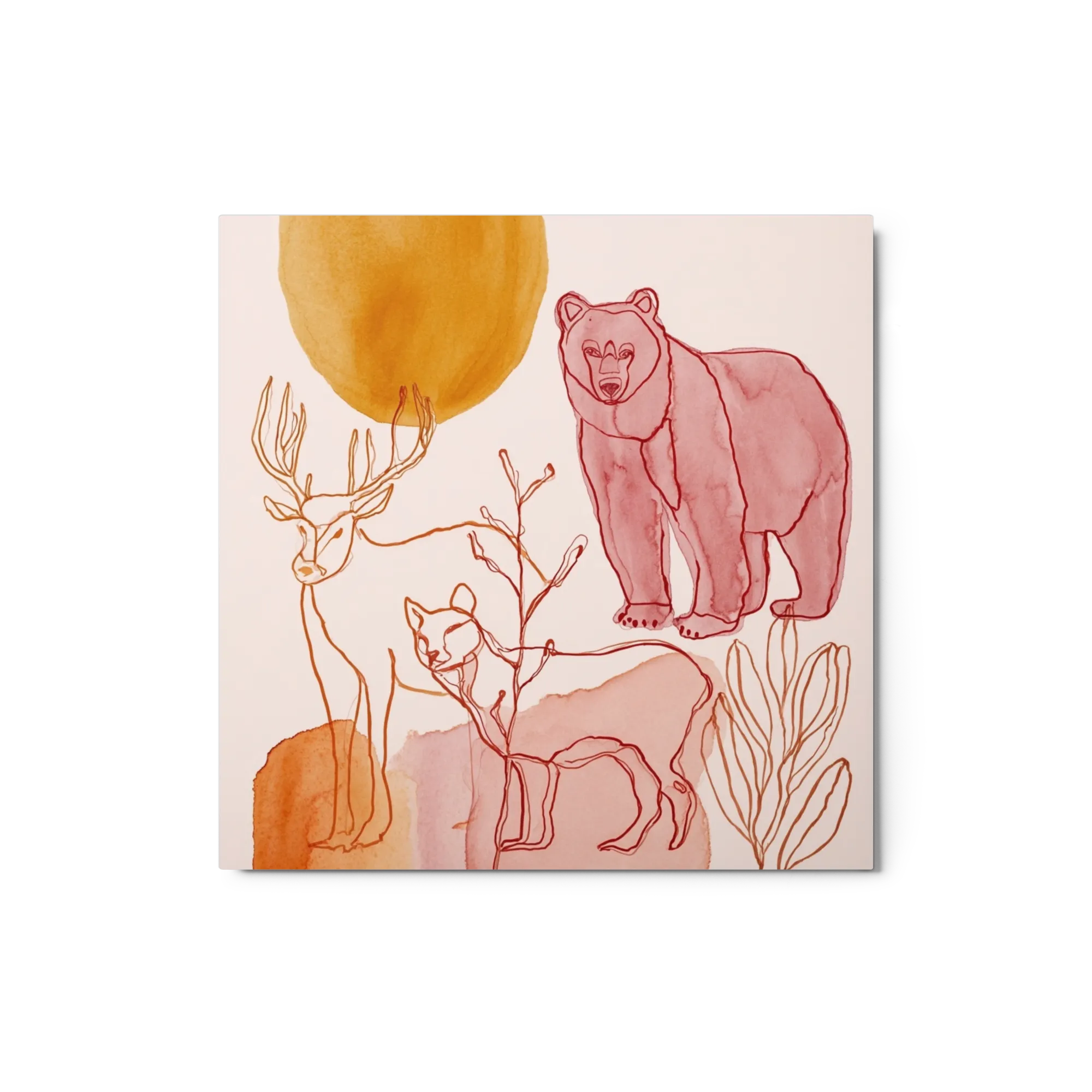 Woodland Wildlife Line Art