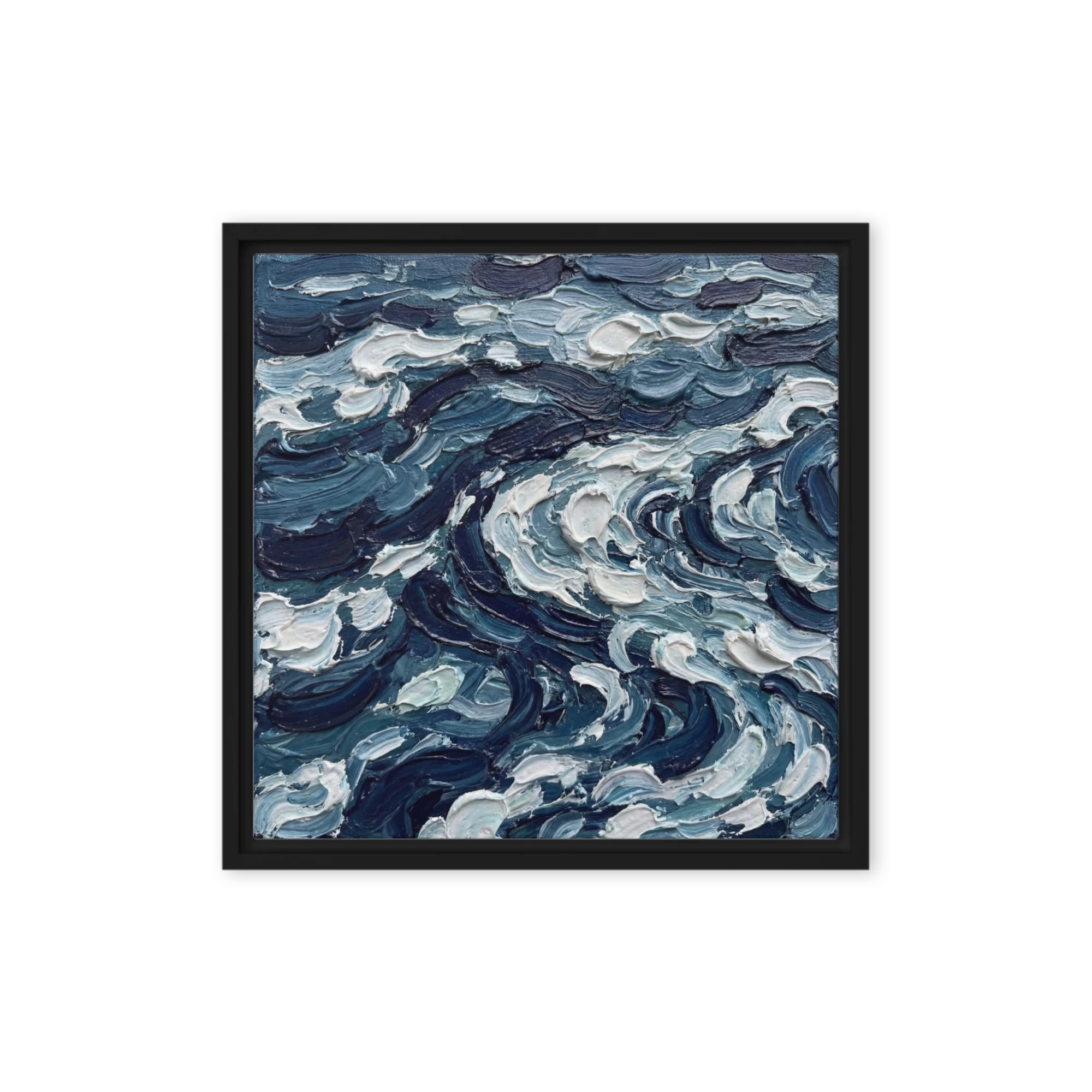 Ocean Waves in Impasto