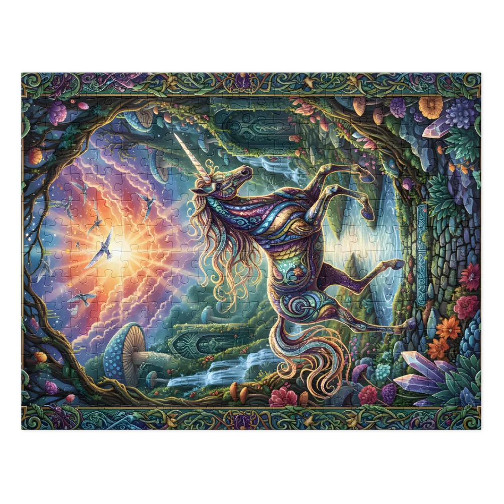 Sunlit Glade Unicorn | Jigsaw Puzzles