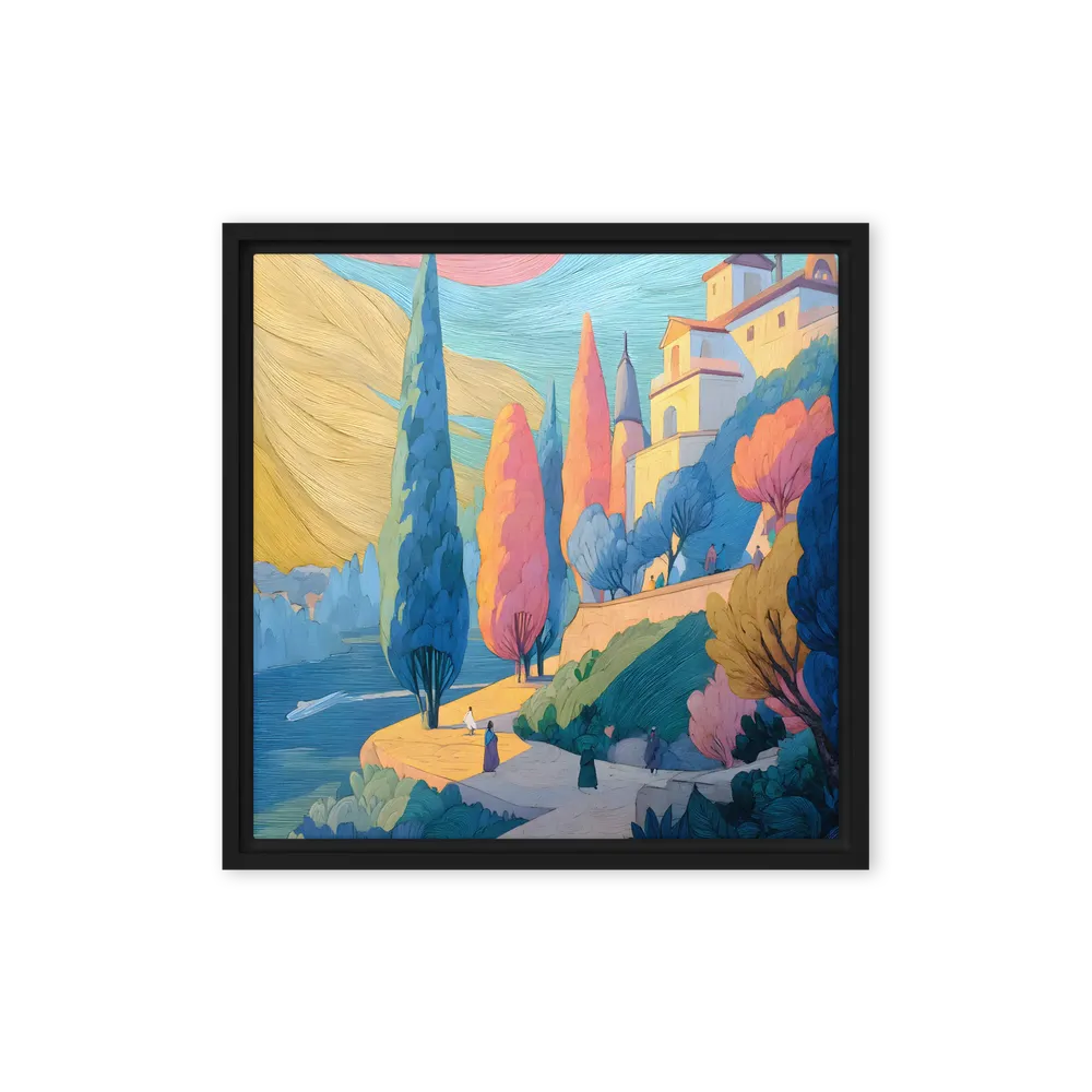 Post-impressionist cypress vistas in motion — Combed impasto ridges