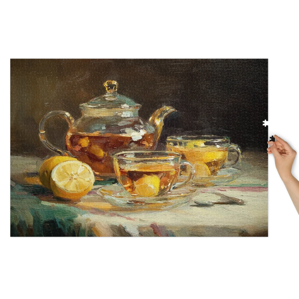 Golden Tea and Lemons | Jigsaw Puzzles