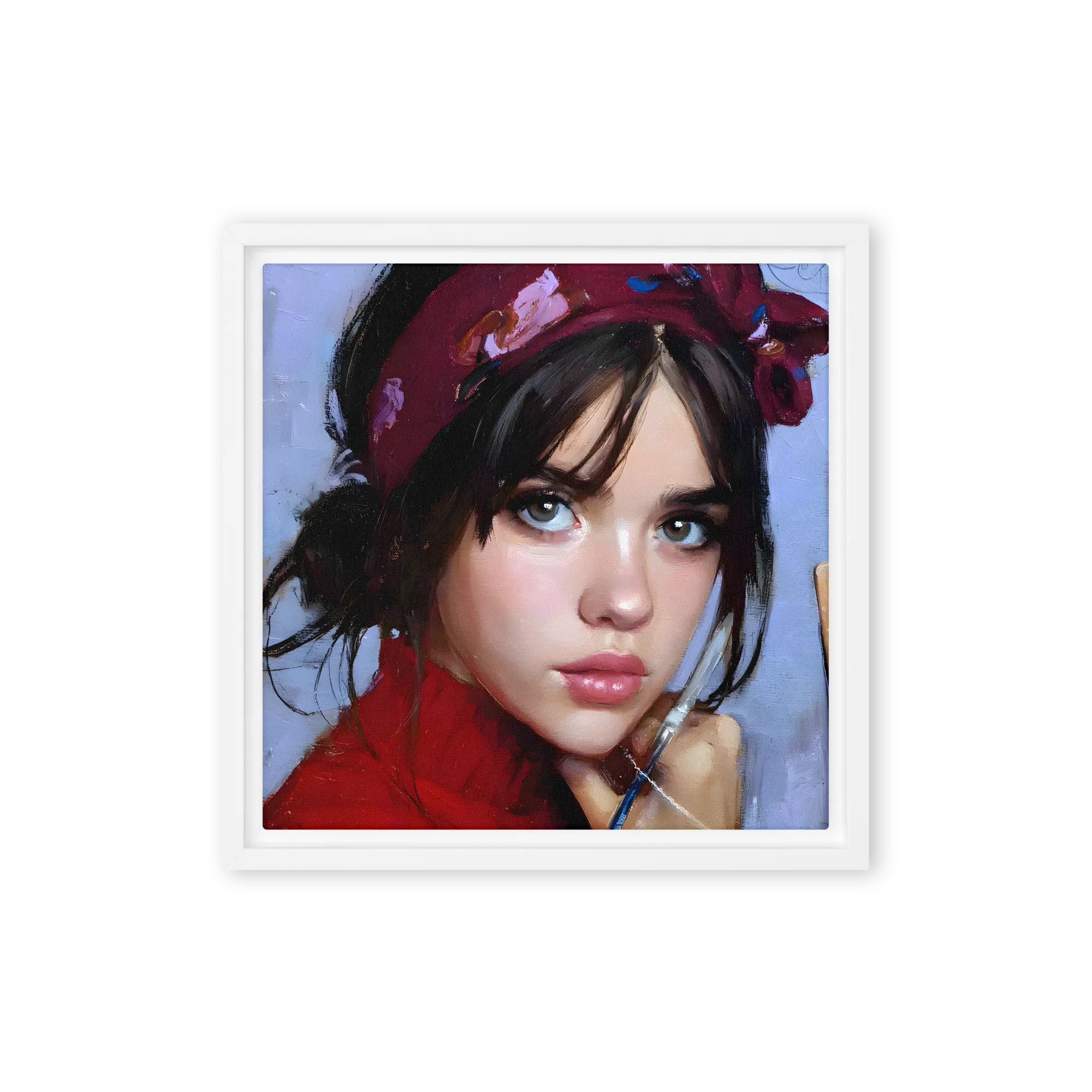 The Artist's Gaze 
 Canvas with Black Frame
