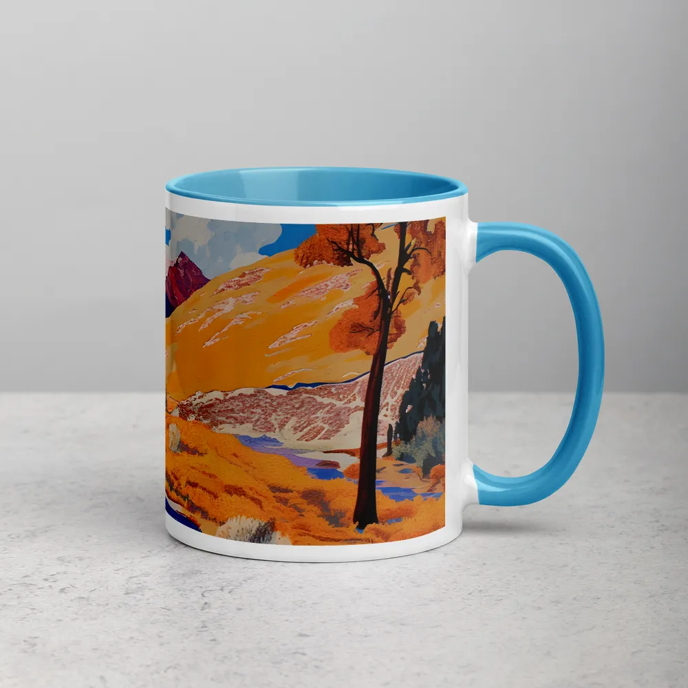 Golden Valley River 
 Mug with Blue inside
