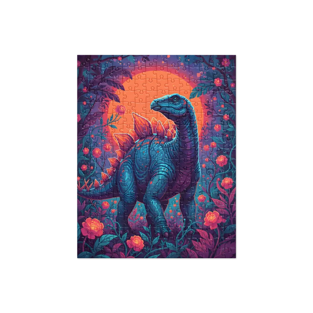 Twilight Stegosaurus 
 Jigsaw Puzzle in Tin Box