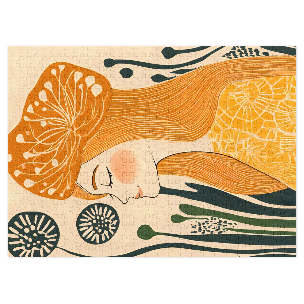Whispering Woods Woman 
 Jigsaw Puzzle in Tin Box
