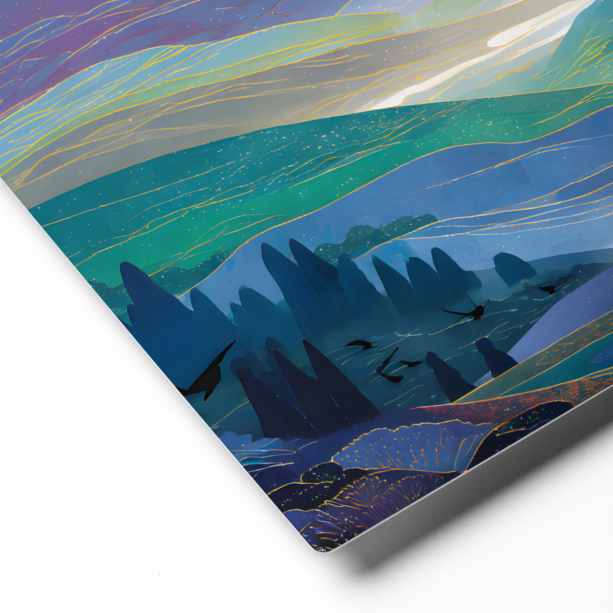 Castle Beyond the Hills 
 Canvas | 8″x 8″