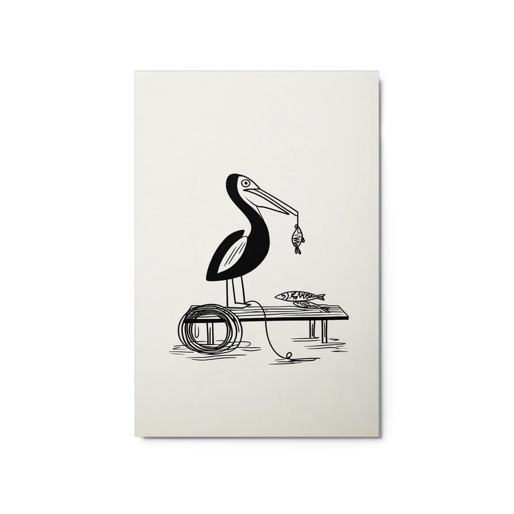 Pelican and Fish | Art Print