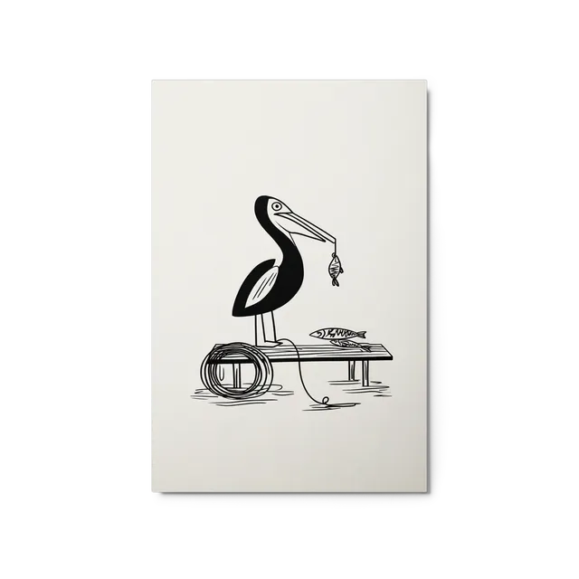 Pelican and Fish | Art Print