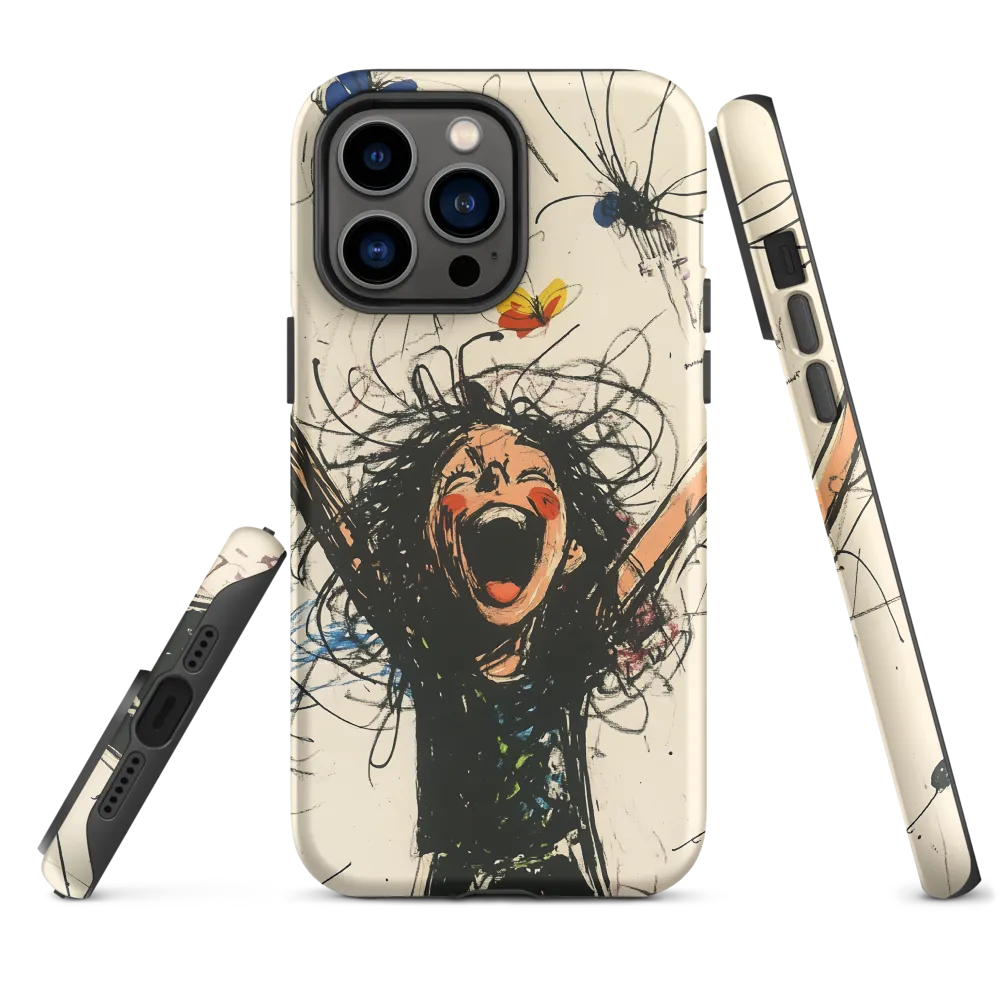 Exuberant Scream with Butterflies | Phone Case