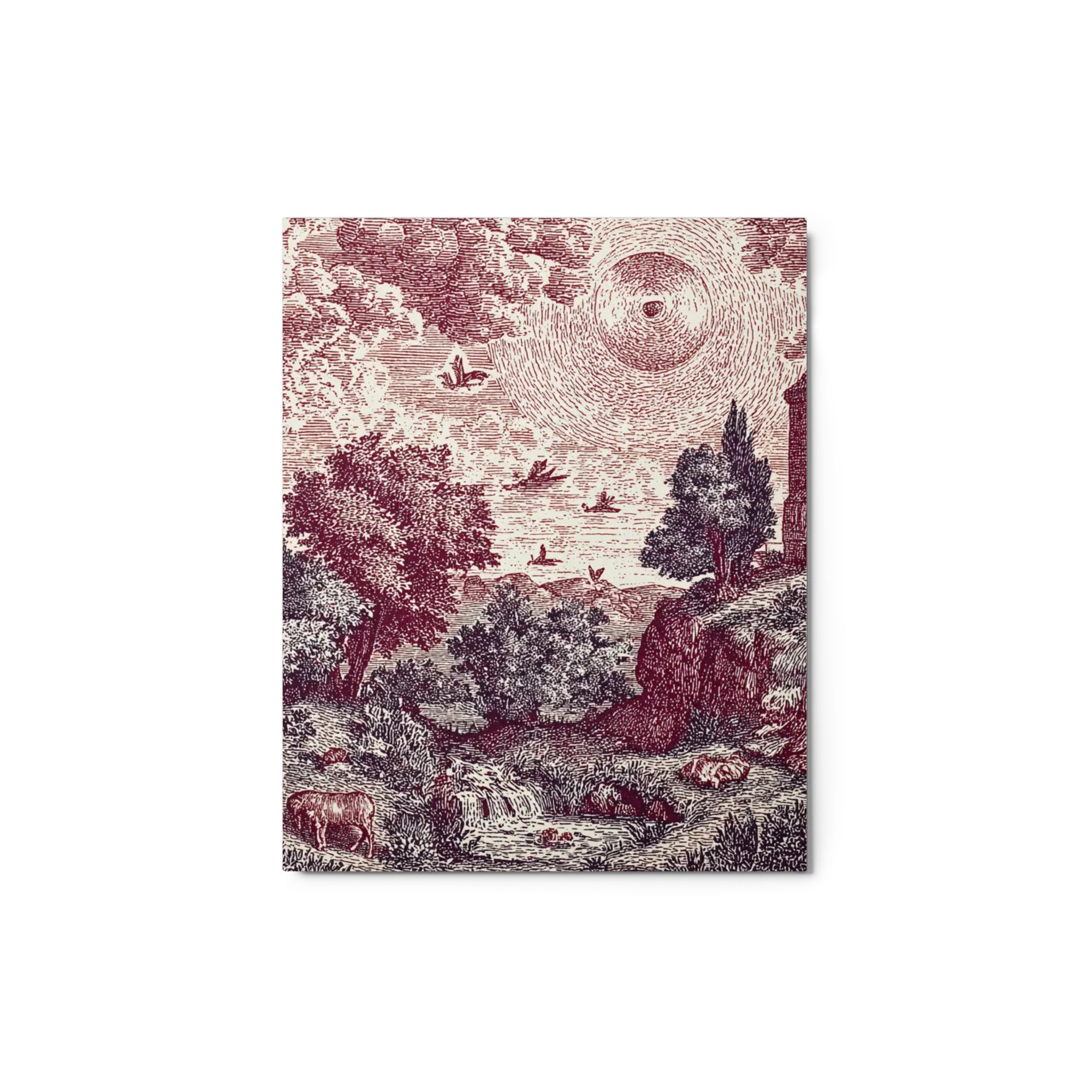 Pastoral Engraved Landscape