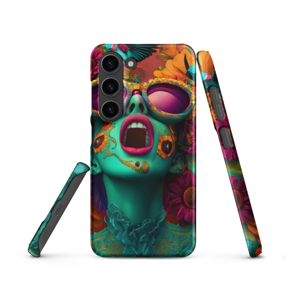 Surreal Portrait with Floral Elements | Phone Case