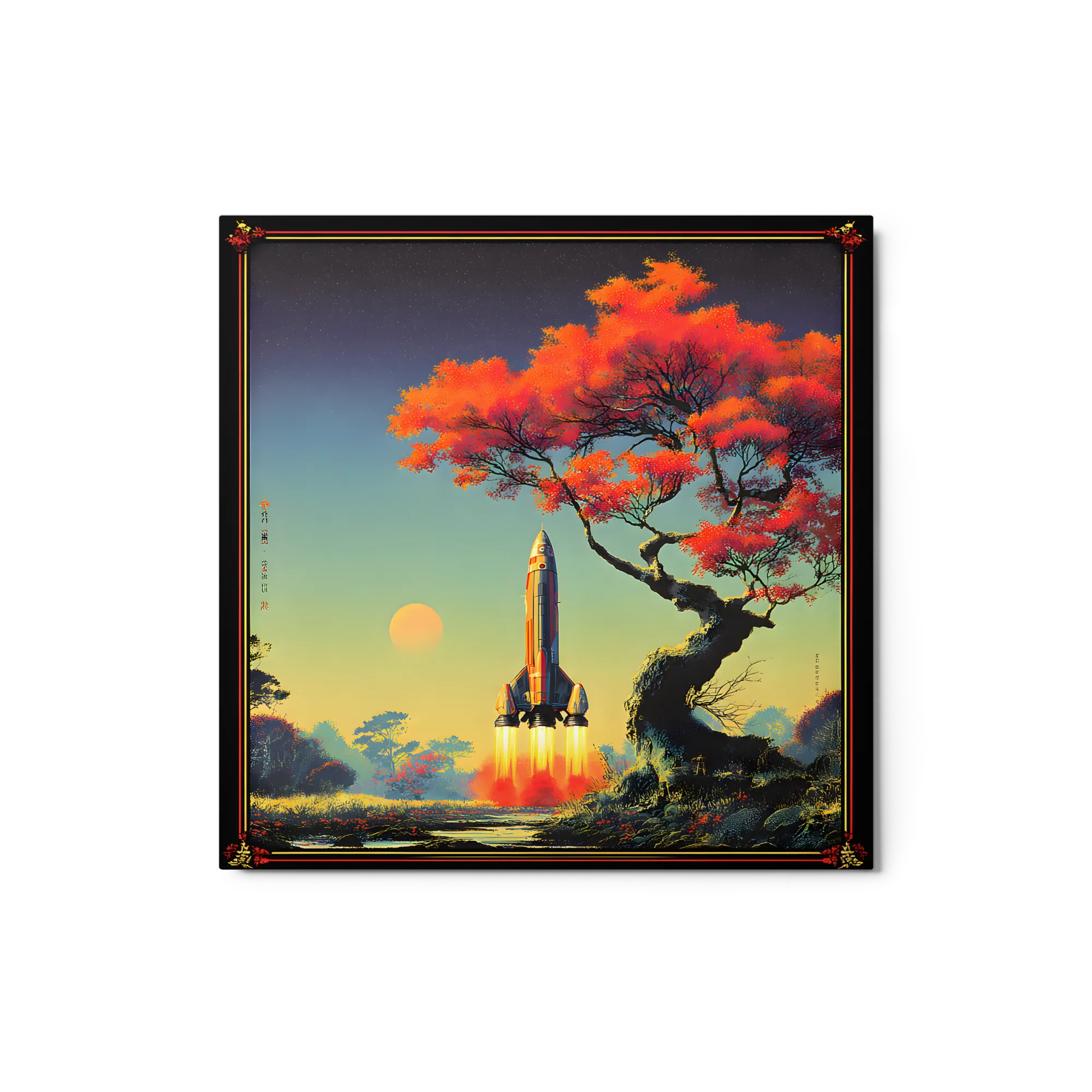 Ukiyo-e Rocket Launch
