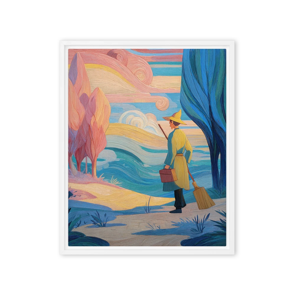 The Textured Journey of the Wandering Wizard | Art Print