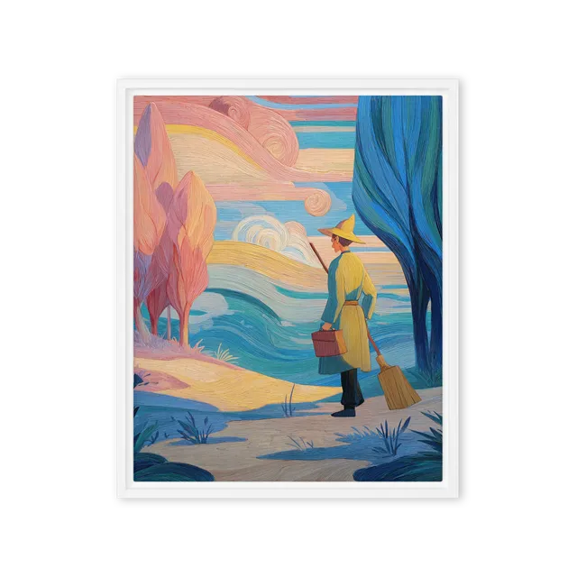 The Textured Journey of the Wandering Wizard | Art Print